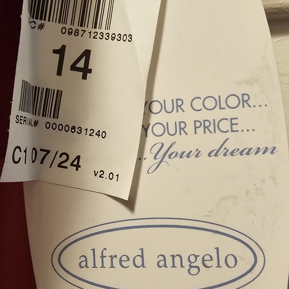 New, never worn,Alfred Angelo formal dress, Burnt Orange, size 14 - Picture 4 of 6